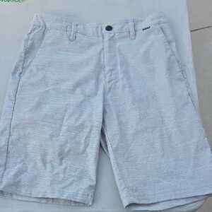 Hurley Light Gray Flat Front Shorts